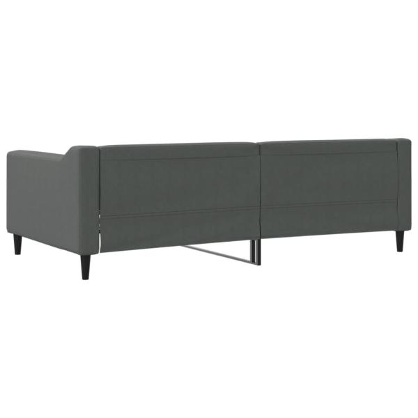 Tagesbett Dunkelgrau 100x190 cm Stoff