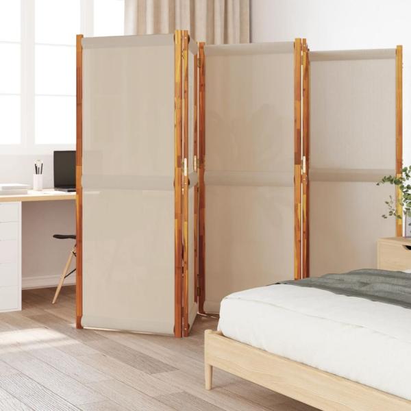 ARDEBO.de - 5-tlg. Paravent Taupe 350x180 cm