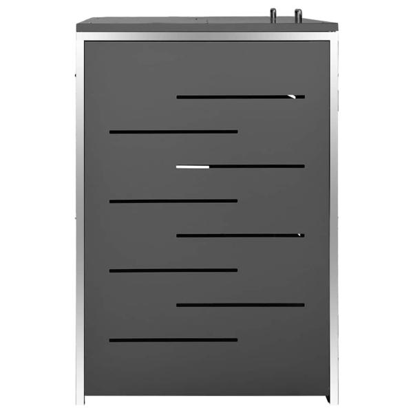 Mülltonnenbox für 2 Tonnen 138x77,5x115 cm Edelstahl