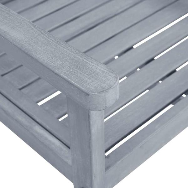 Gartenst?hle 8 Stk. Massivholz Akazie Grau