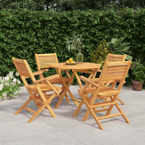 ARDEBO.de - 5-tlg. Garten-Essgruppe Massivholz Teak