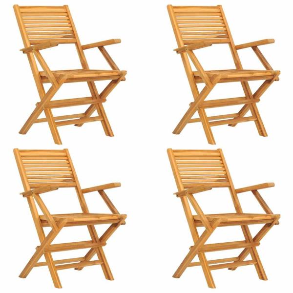 5-tlg. Garten-Essgruppe Massivholz Teak