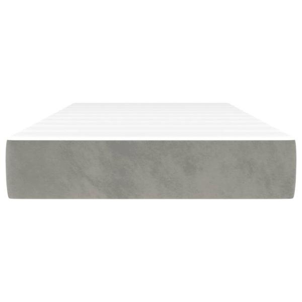 Taschenfederkernmatratze Mittel Hellgrau 120x190x20 cm Stoff