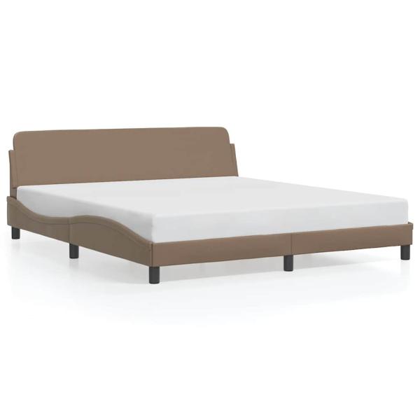 Bettgestell "Dover" Cappuccino-Braun 180x200 cm Kunstleder