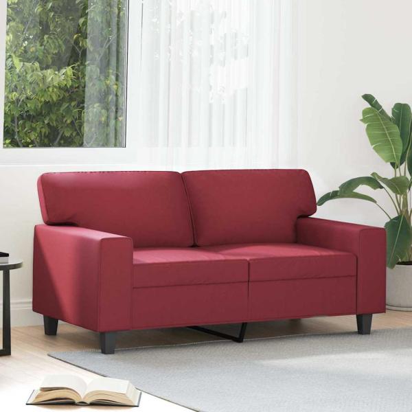 ARDEBO.de - 2-Sitzer-Sofa Weinrot 120 cm Kunstleder