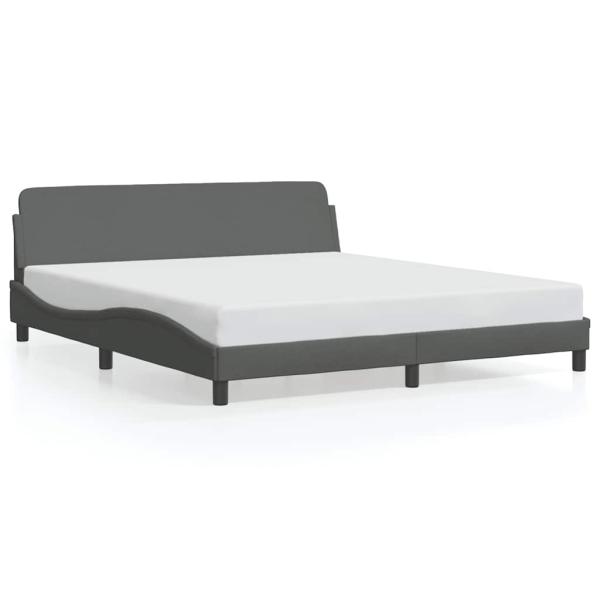 Bettgestell "Dover" Dunkelgrau 183x213 cm Stoff