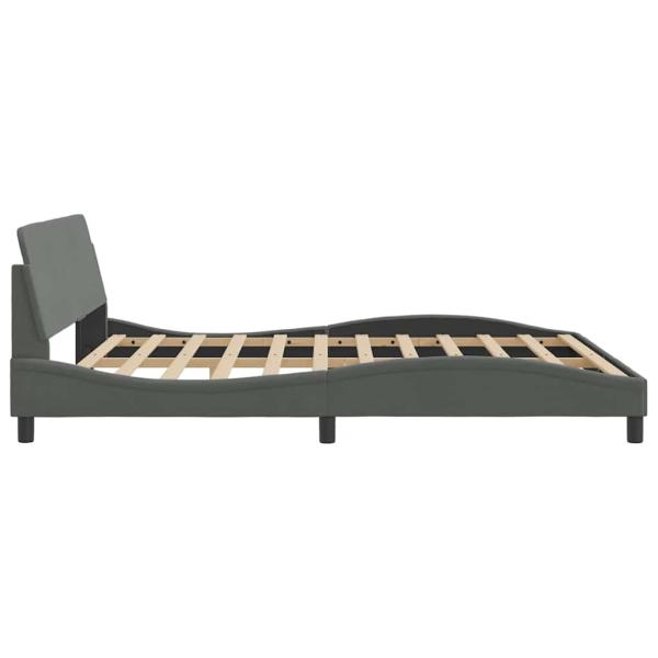 Bettgestell "Dover" Dunkelgrau 183x213 cm Stoff
