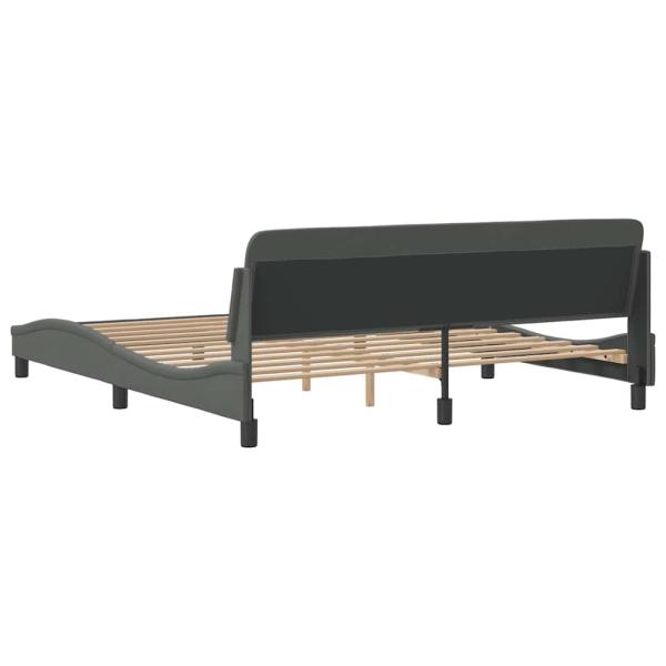 Bettgestell "Dover" Dunkelgrau 183x213 cm Stoff