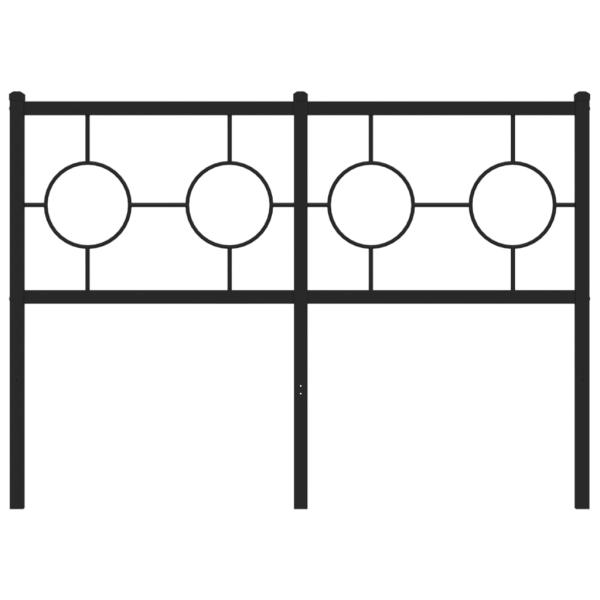 Ersatz-Kopfteil Metall Schwarz 120 cm