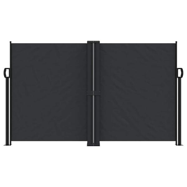 Seitenmarkise Ausziehbar Schwarz 140x1200 cm