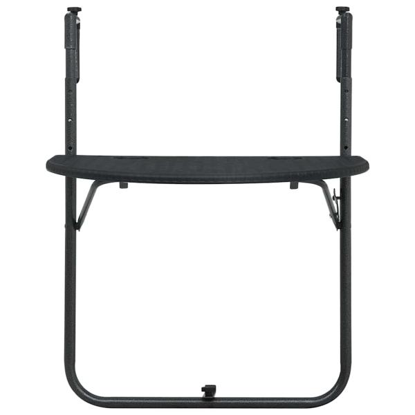 Balkon-Hängetisch Schwarz 60x64x83,5 cm Kunststoff Rattan-Optik
