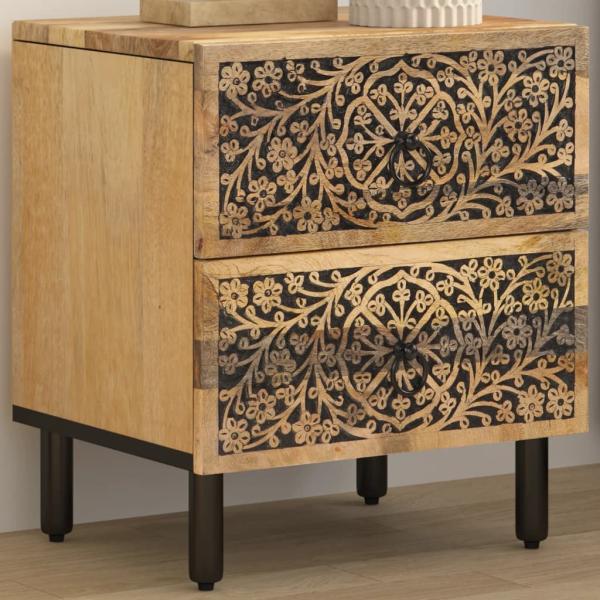 ARDEBO.de - Nachttisch 40x33x46 cm Massivholz Mango