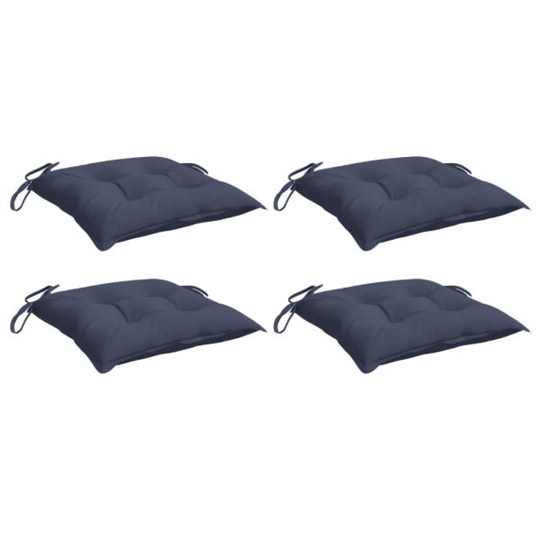 Stuhlkissen 4 Stk. Marineblau 50x50x7 cm Oxford-Gewebe