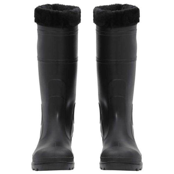 Gummistiefel mit Herausnehmbarem Innenfutter Schwarz Gr. 42 PVC