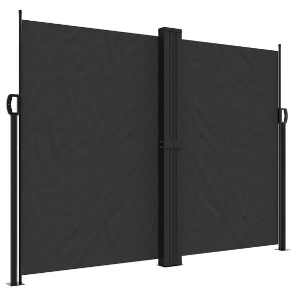 Seitenmarkise Ausziehbar Schwarz 180x600 cm
