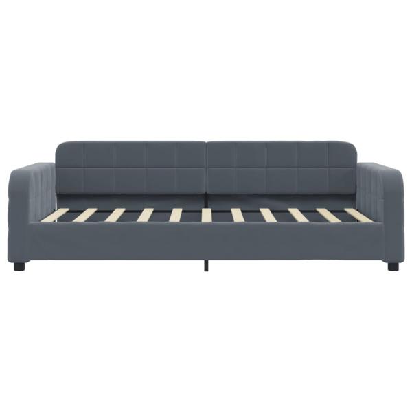 Tagesbett Dunkelgrau 90x190 cm Samt