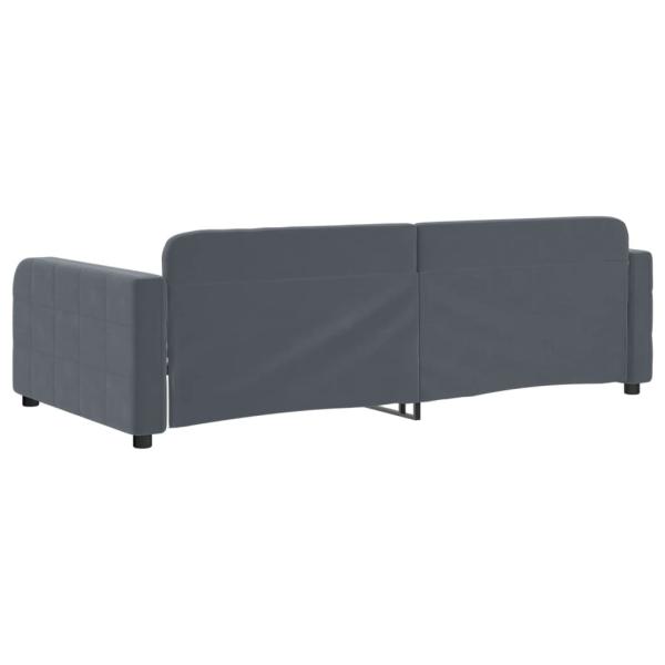 Tagesbett Dunkelgrau 90x190 cm Samt