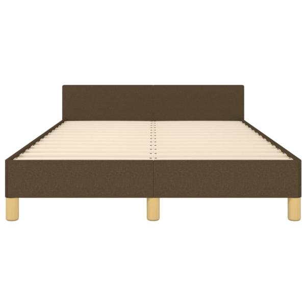 Bettgestell ohne Matratze Dunkelbraun 120x190 cm Stoff