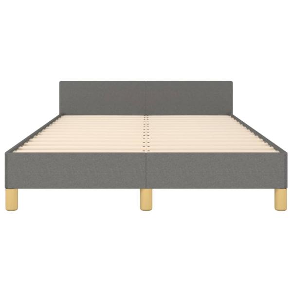 Bettgestell ohne Matratze Dunkelgrau 120x190 cm Stoff