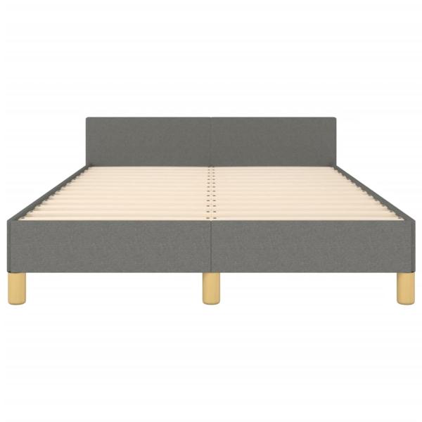 Bettgestell ohne Matratze Dunkelgrau 120x190 cm Stoff