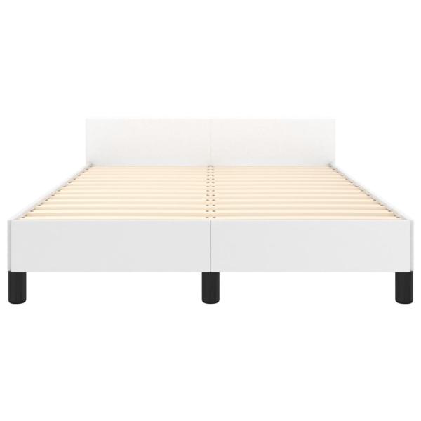 Bettgestell ohne Matratze Weiß 120x190 cm Kunstleder