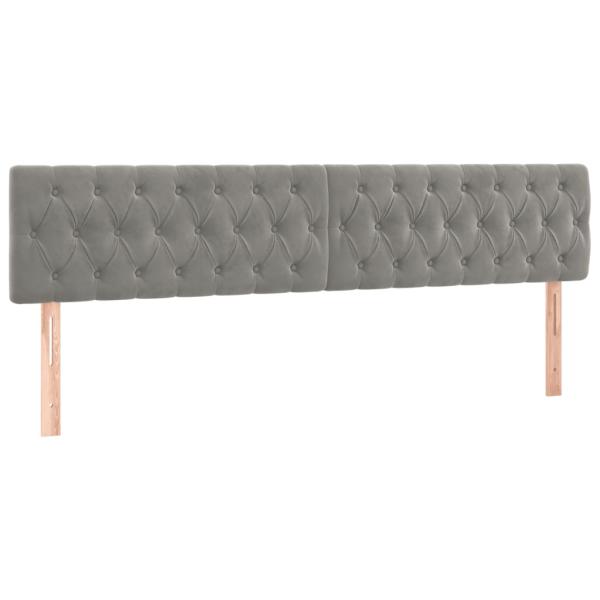 Bettgestell ohne Matratze Hellgrau 120x190 cm Samt