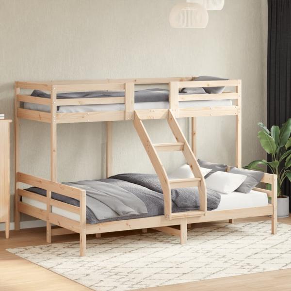 ARDEBO.de - Etagenbett 80x200/140x200 cm Massivholz Kiefer