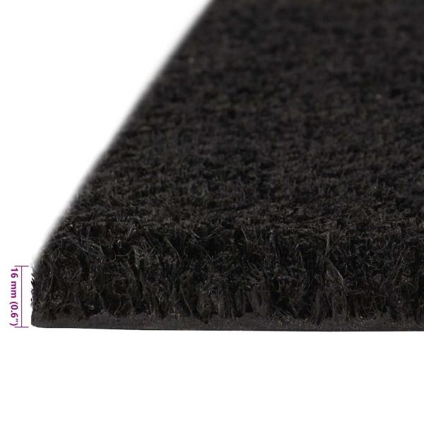 Fußmatte Schwarz 100x200 cm Kokosfaser Getuftet