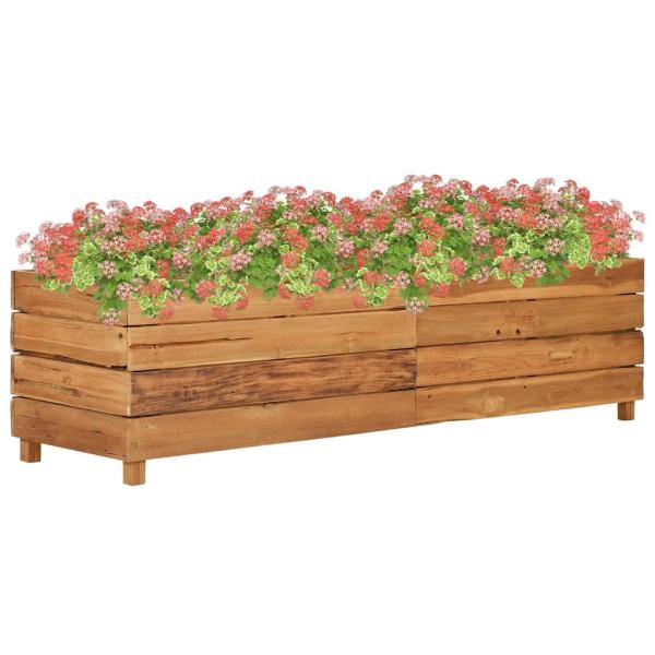 ARDEBO.de - Hochbeet 150x40x38 cm Teak Altholz und Stahl