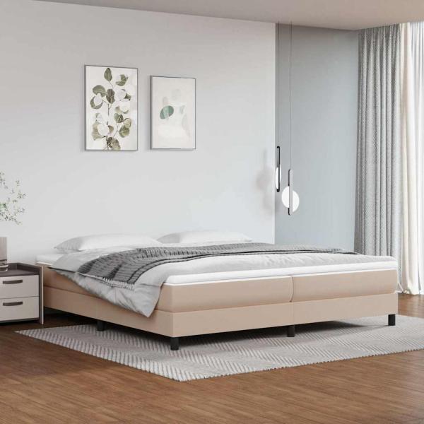 ARDEBO.de - Boxspringbettgestell Cappuccino-Braun 200x200 cm Kunstleder