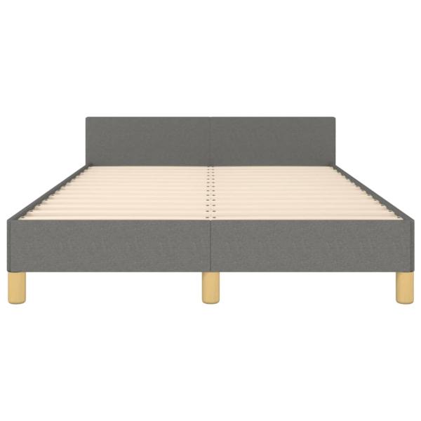 Bettgestell ohne Matratze Dunkelgrau 120x190 cm Stoff