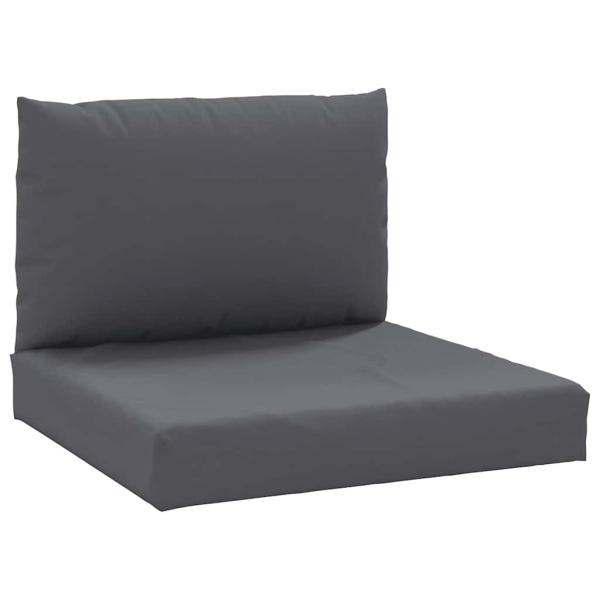 Palettenkissen 2-tlg. Anthrazit Oxford-Gewebe