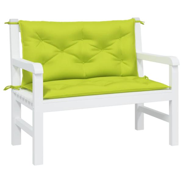 Gartenbank-Auflagen 2 Stk. Knallgrün 100x50x7 cm Oxford-Gewebe