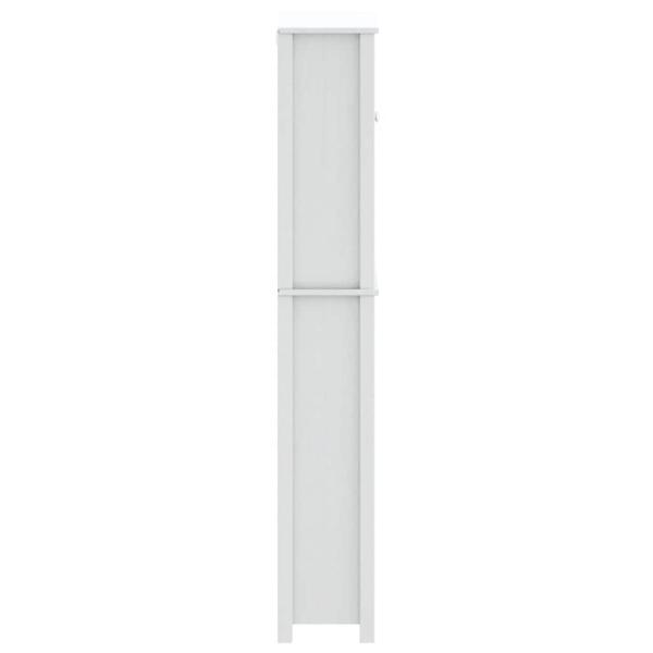 Waschmaschinenschrank BERG Weiß 76x27x164,5 cm Massivholz