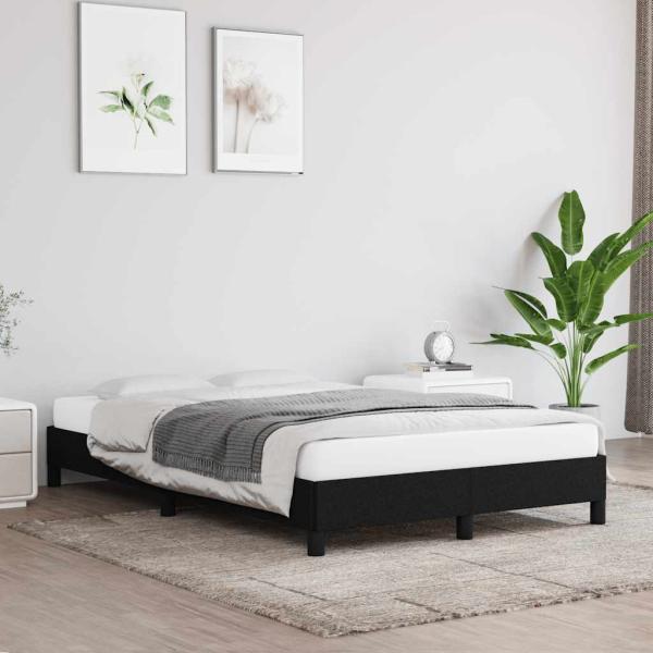 ARDEBO.de - Bettgestell ohne Matratze Schwarz 120x190 cm Stoff