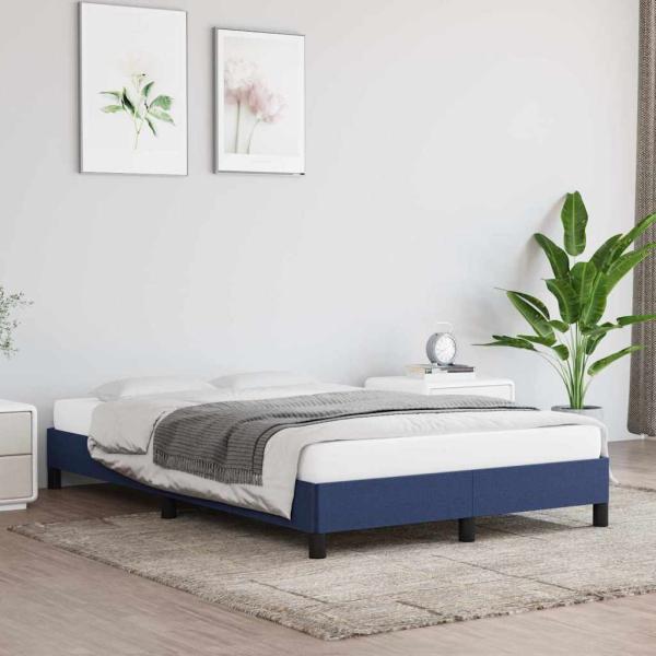 ARDEBO.de - Bettgestell ohne Matratze Blau 120x190 cm Stoff