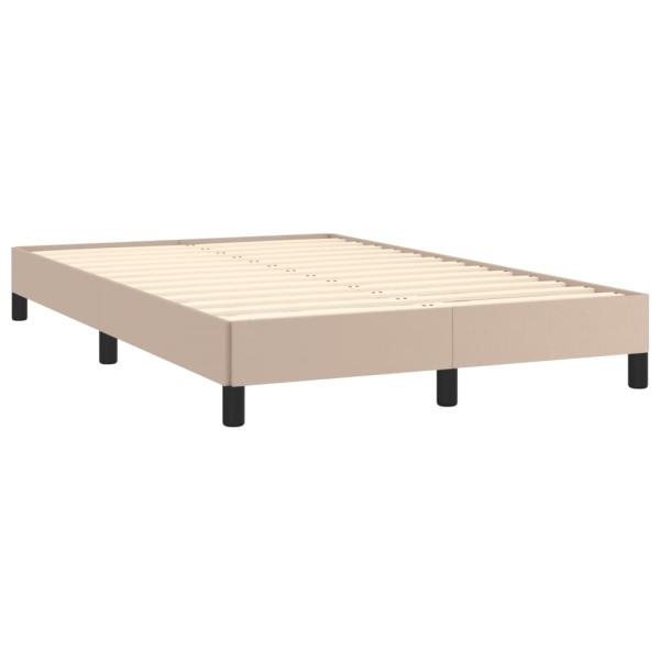 Bettgestell ohne Matratze Cappuccino-Braun 120x190cm Kunstleder