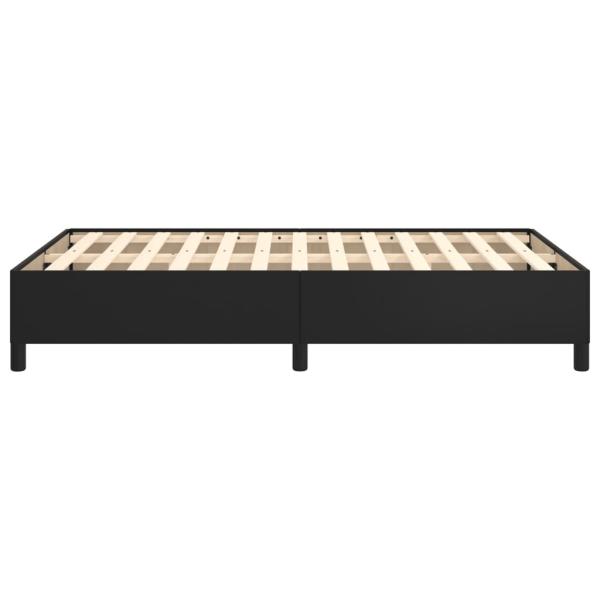 Bettgestell ohne Matratze Schwarz 120x190 cm Kunstleder