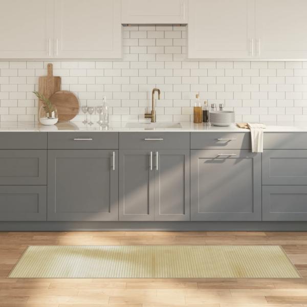 ARDEBO.de - Teppich Rechteckig Hell Natur 60x200 cm Bambus