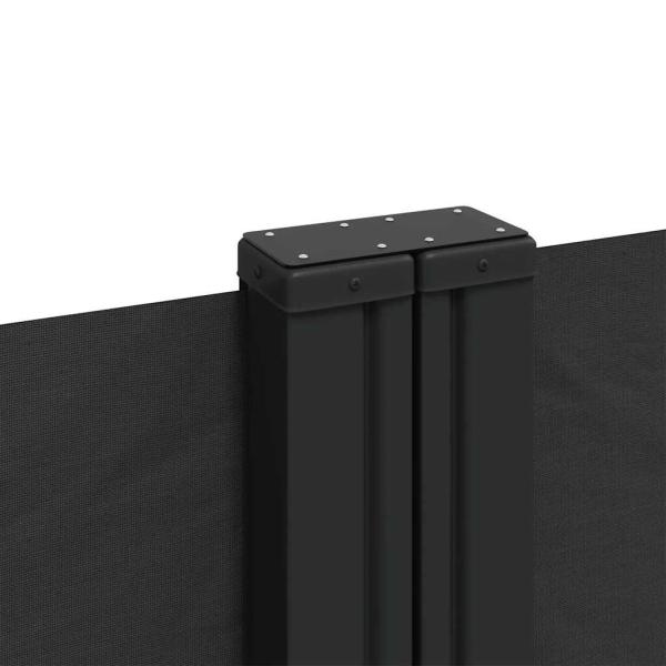 Seitenmarkise Ausziehbar Schwarz 160x1200 cm