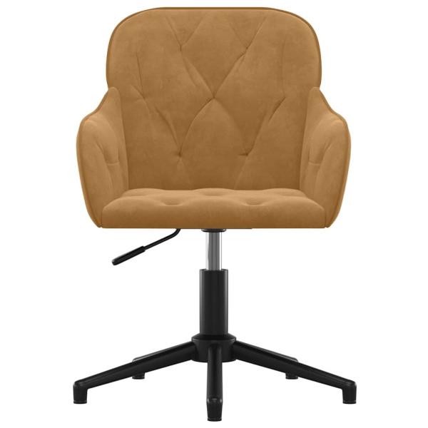 Bürostuhl Drehbar Braun Samt