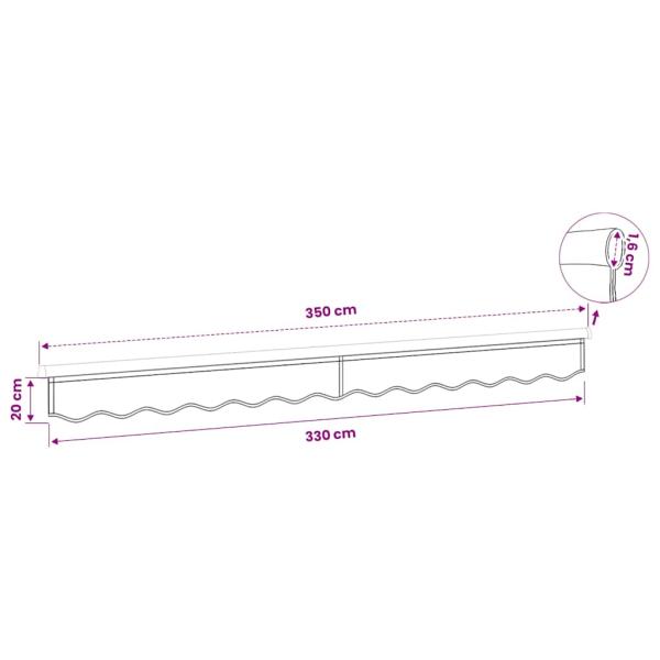 Markisenvolant Anthrazit Gestreift 350 cm