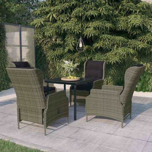 ARDEBO.de - 5-tlg. Garten-Essgruppe Braun