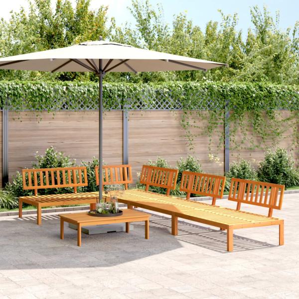 ARDEBO.de - 5-tlg. Garten-Sofagarnitur aus Paletten Massivholz Akazie