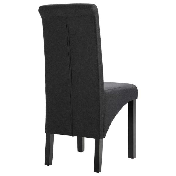 Esszimmerst?hle 2 Stk. Dunkelgrau Stoff