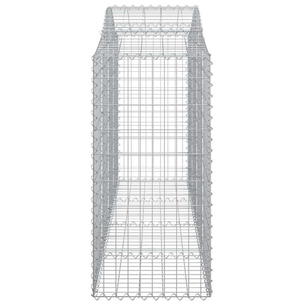 Gabionen mit Hochbogen 8 Stk. 200x50x120/140cm Verzinktes Eisen