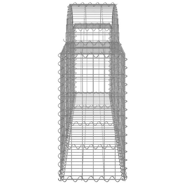 Gabionen mit Hochbogen 7 Stk. 200x30x60/80 cm Verzinktes Eisen