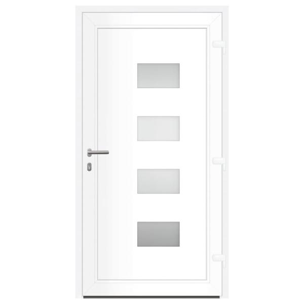 Haustür Anthrazit 100x200 cm Aluminium und PVC