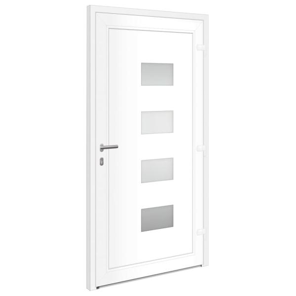 Haustür Anthrazit 100x200 cm Aluminium und PVC