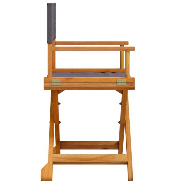 4-teiliges Klappstuhl-Set, dunkelgrauer Stoff